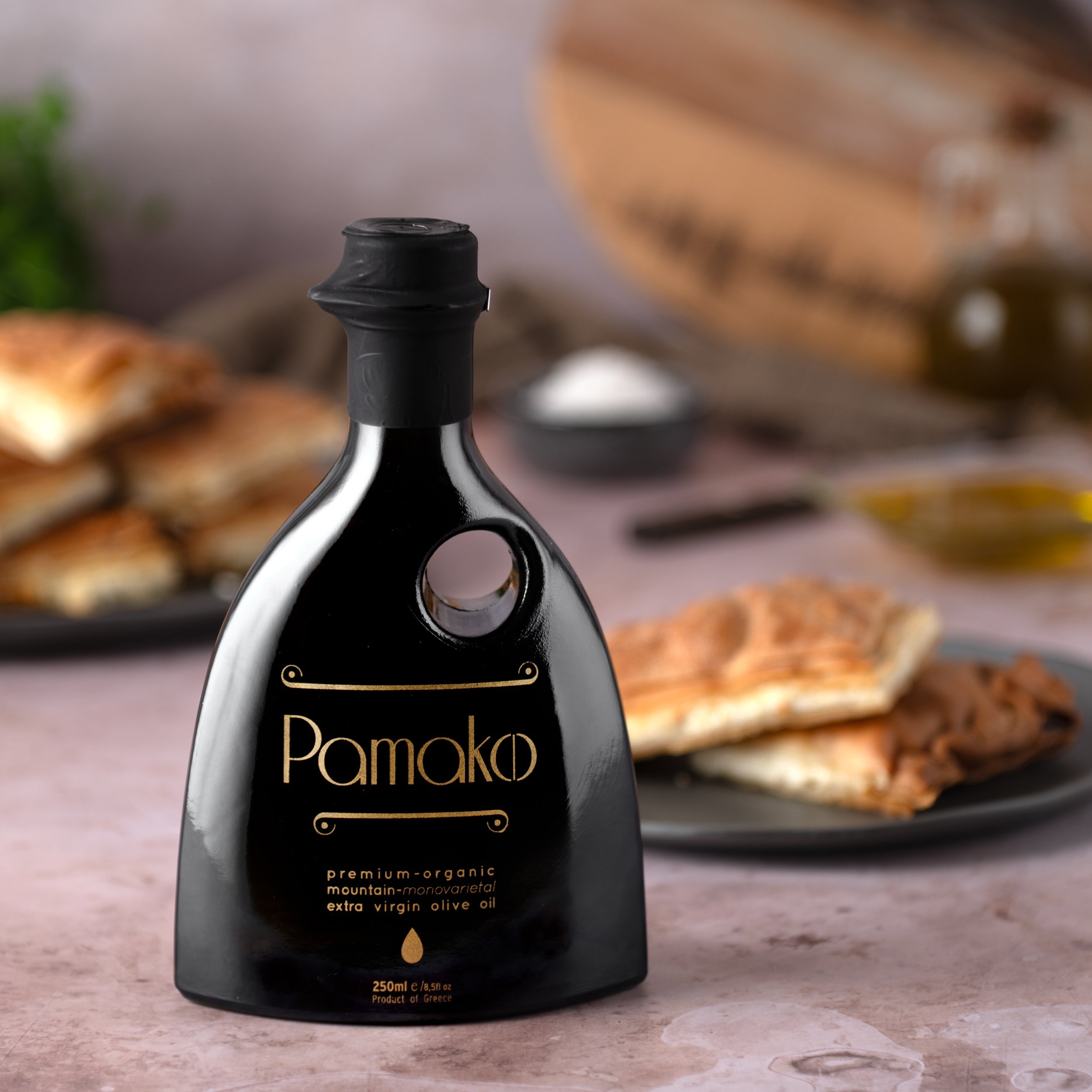 Bio Olivenöl Geschenkbox 250ml Pamako High Oleocanthal Premium Gold