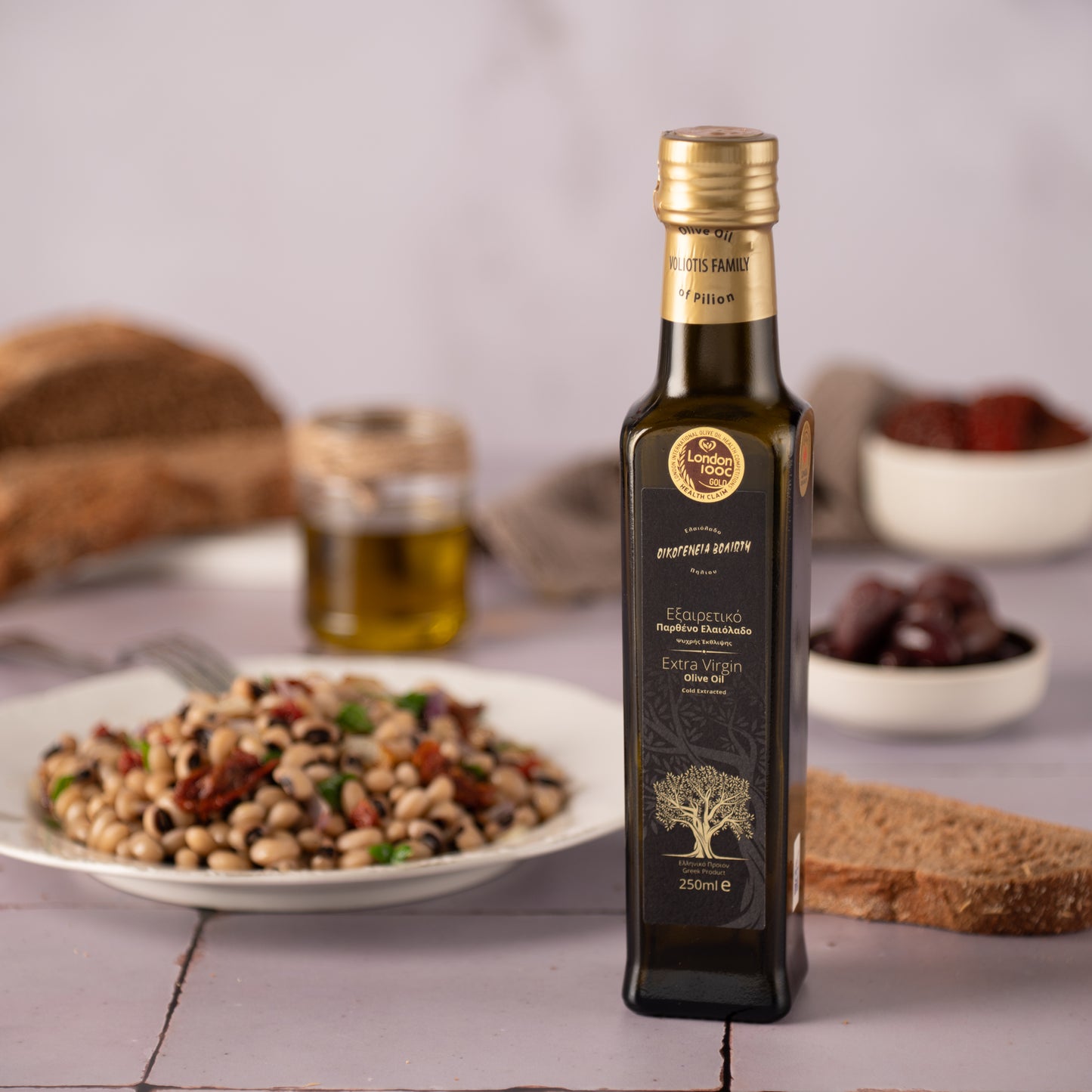 Voliotis Natives Olivenöl Extra 250ml Flasche in Geschenktüte