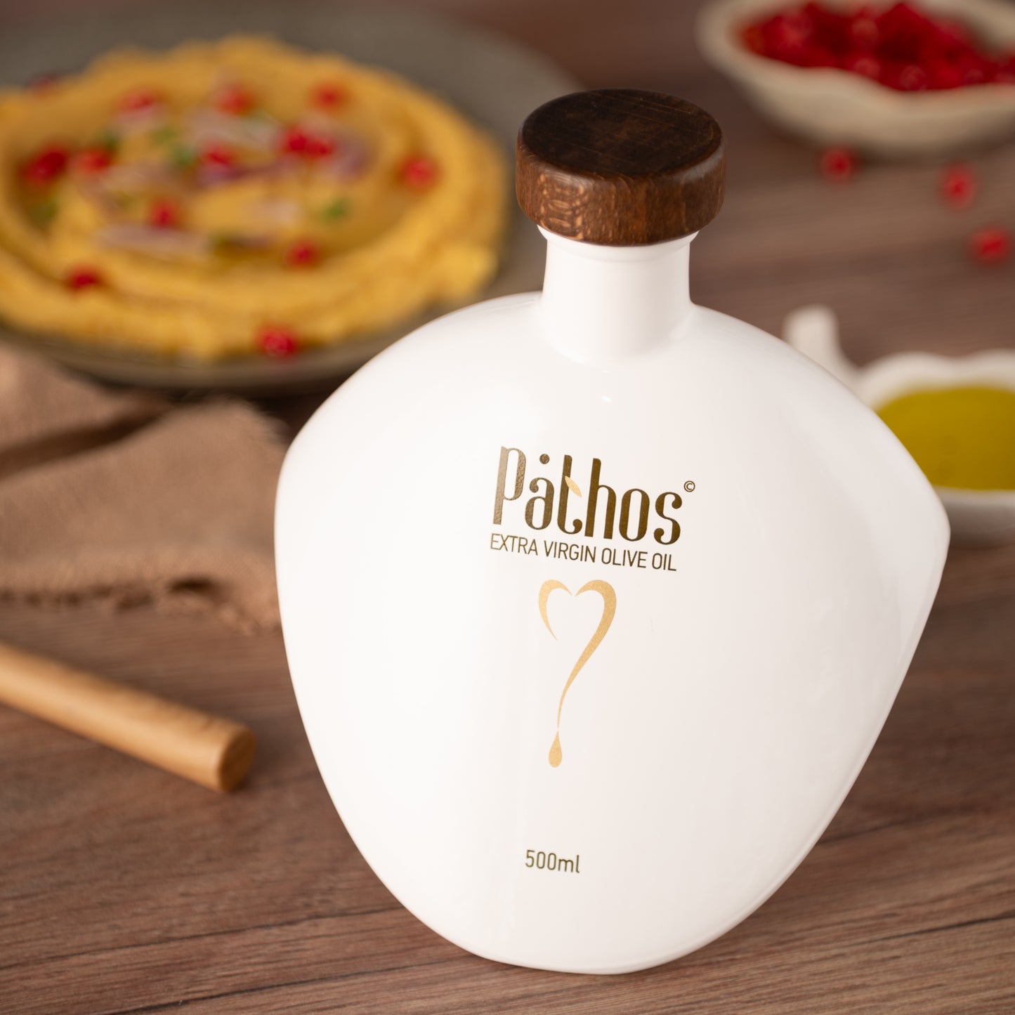 Pathos Premium Natives Olivenöl Extra 500ml Flasche in edler Box