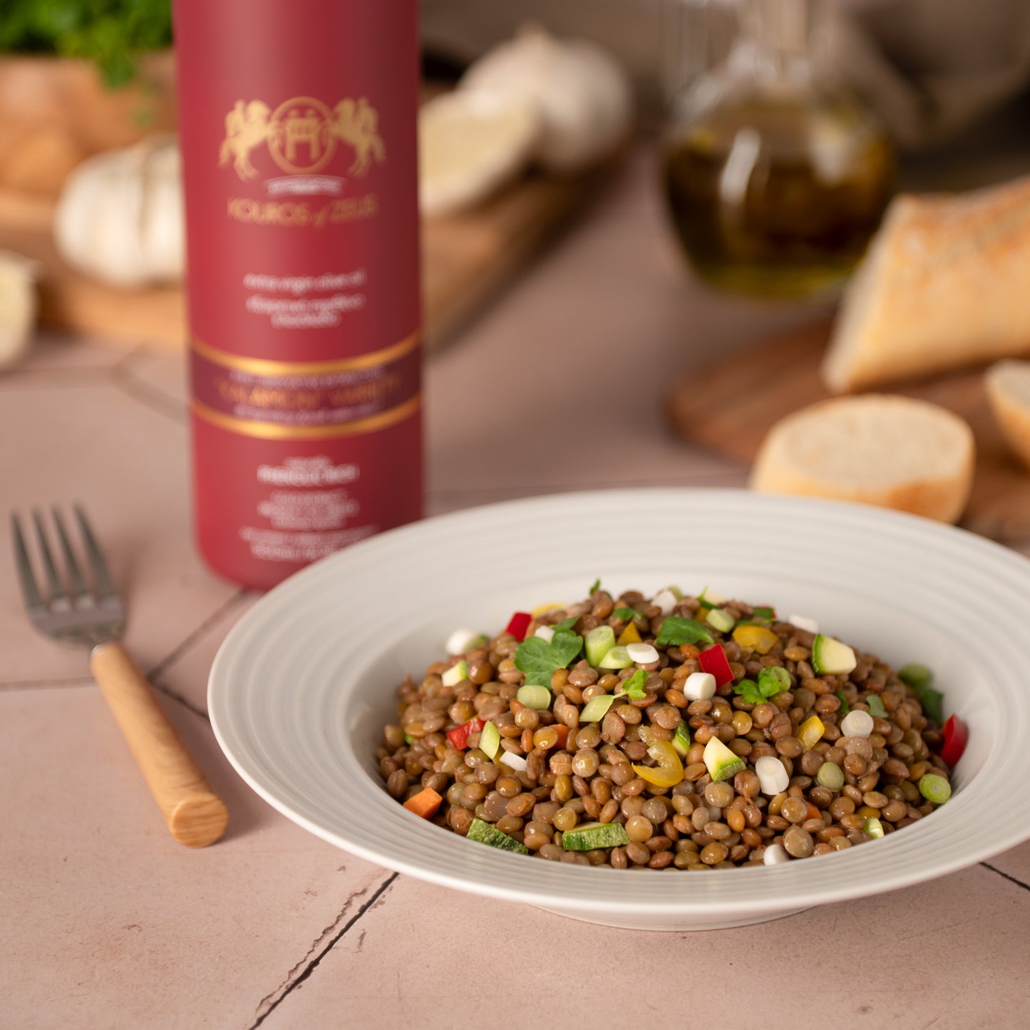 Kouros of Zeus Kalomon Extra Natives Olivenöl,Peloponnes 500 ml, Rote Flasche,Premiumqualität inkl. Versand