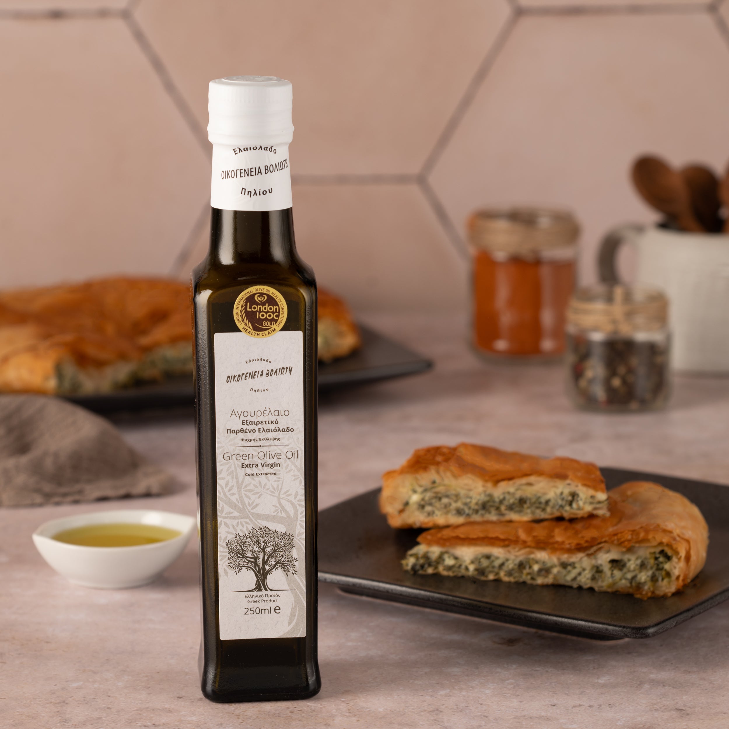 Frühernte Olivenöl Geschenktüte 250ml Voliotis Weiße Edition Premium Nativ Extra