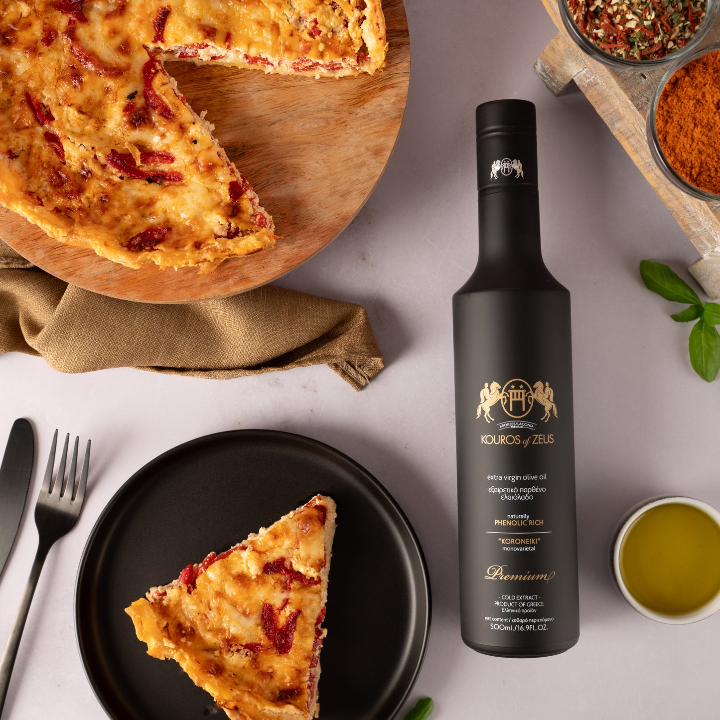 Kouros of Zeus Natives Olivenöl Extra 500ml Flasche Schwarz in edler Box