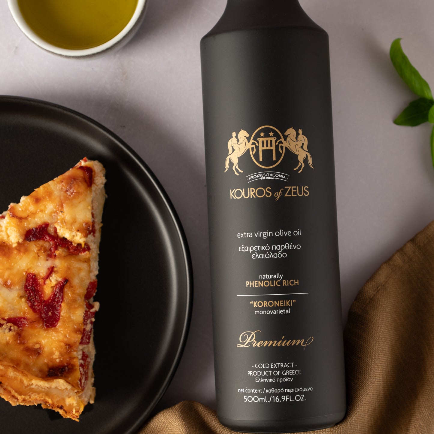 Kouros of Zeus Natives Olivenöl Extra 500ml Flasche Schwarz in edler Box