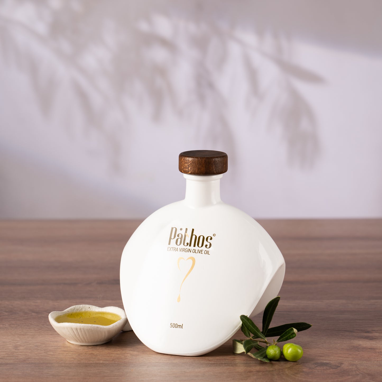 Pathos Premium Natives Olivenöl Extra 500ml Flasche in edler Box