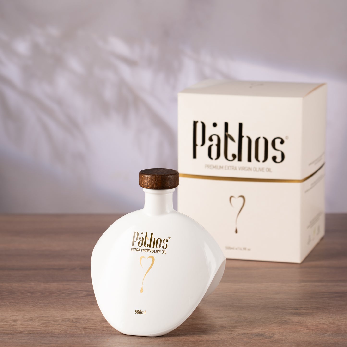 Pathos Premium Natives Olivenöl Extra 500ml Flasche in edler Box