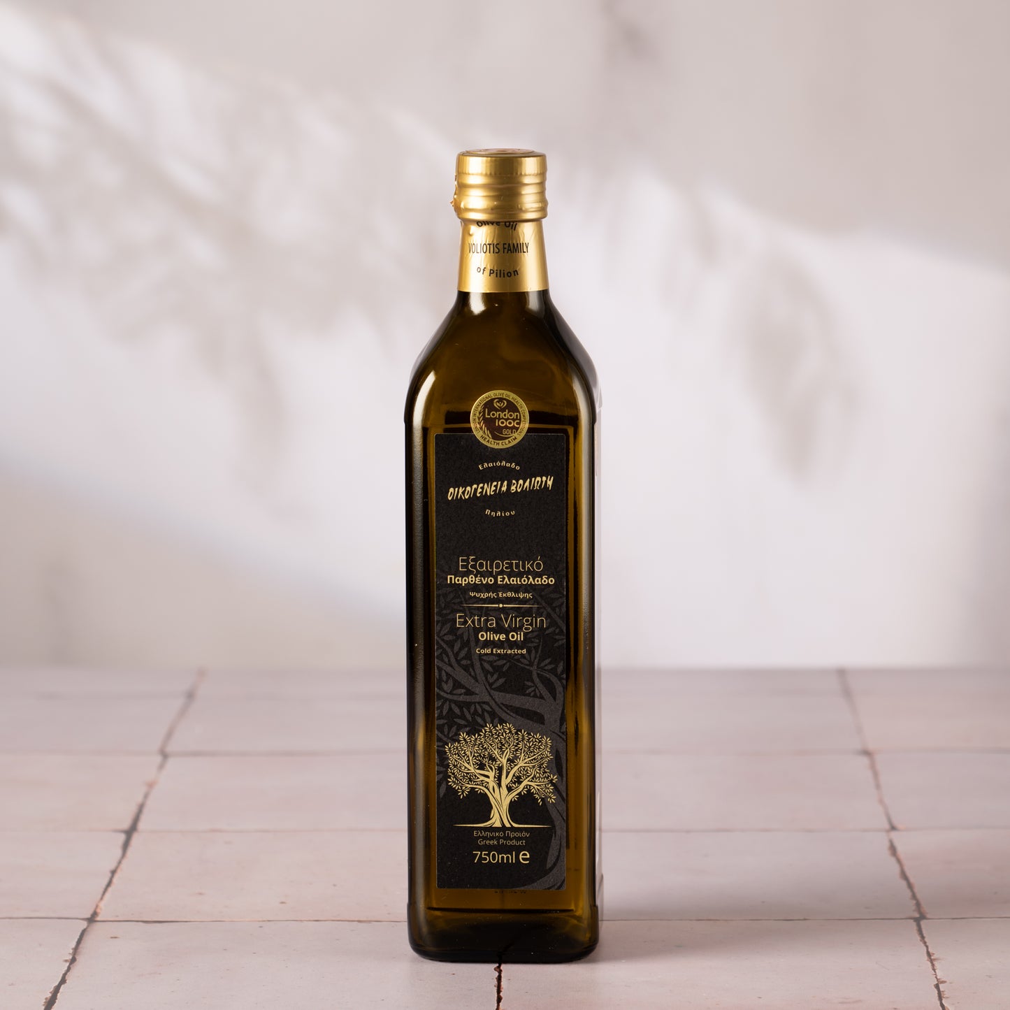 Voliotis Natives Olivenöl Extra 750ml Flasche in edler Box