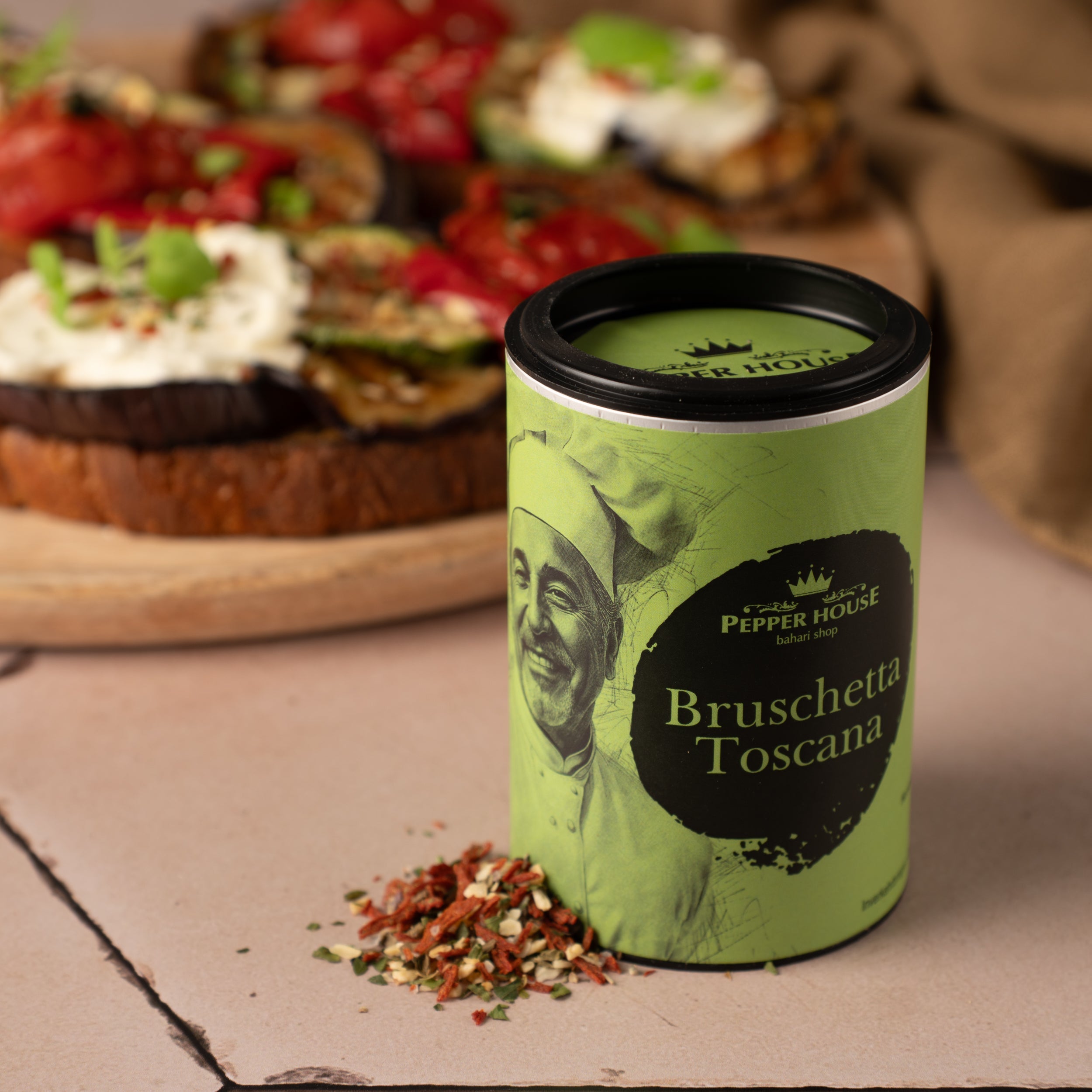 Bruschetta Toscana 50g Geschenktüte Pepper House Italienische Gewürzmischung