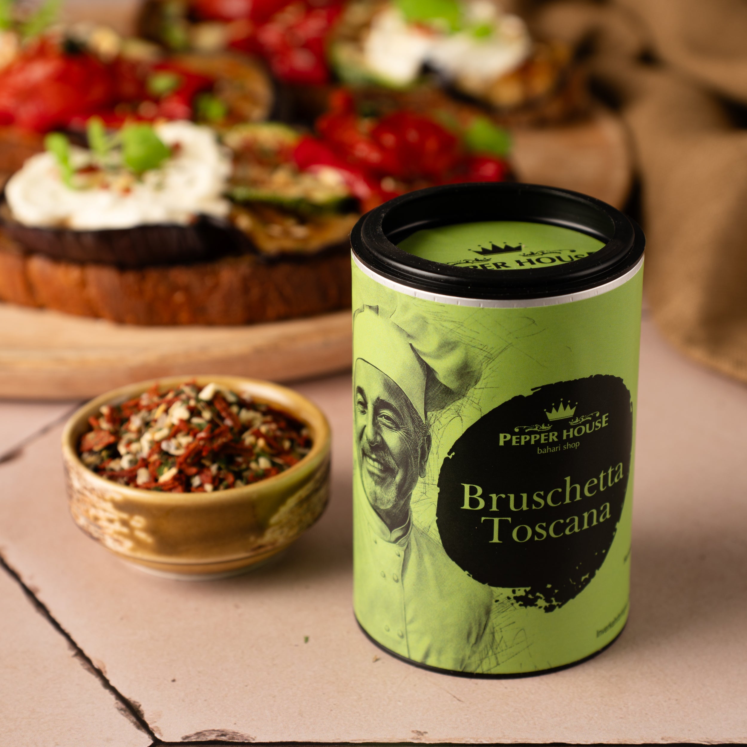 Bruschetta Toscana 50g Geschenktüte Pepper House Italienische Gewürzmischung