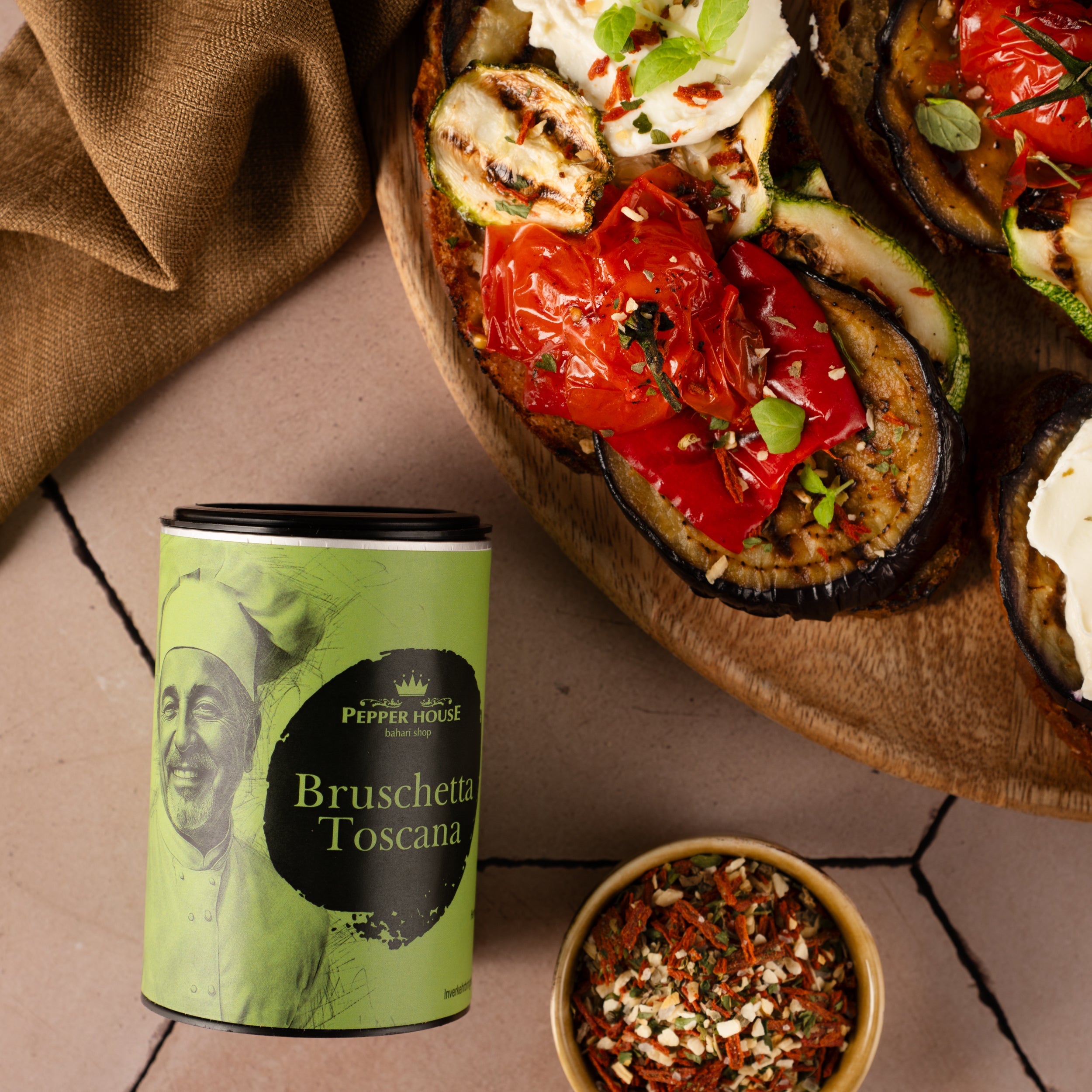 Bruschetta Toscana 50g Geschenktüte Pepper House Italienische Gewürzmischung
