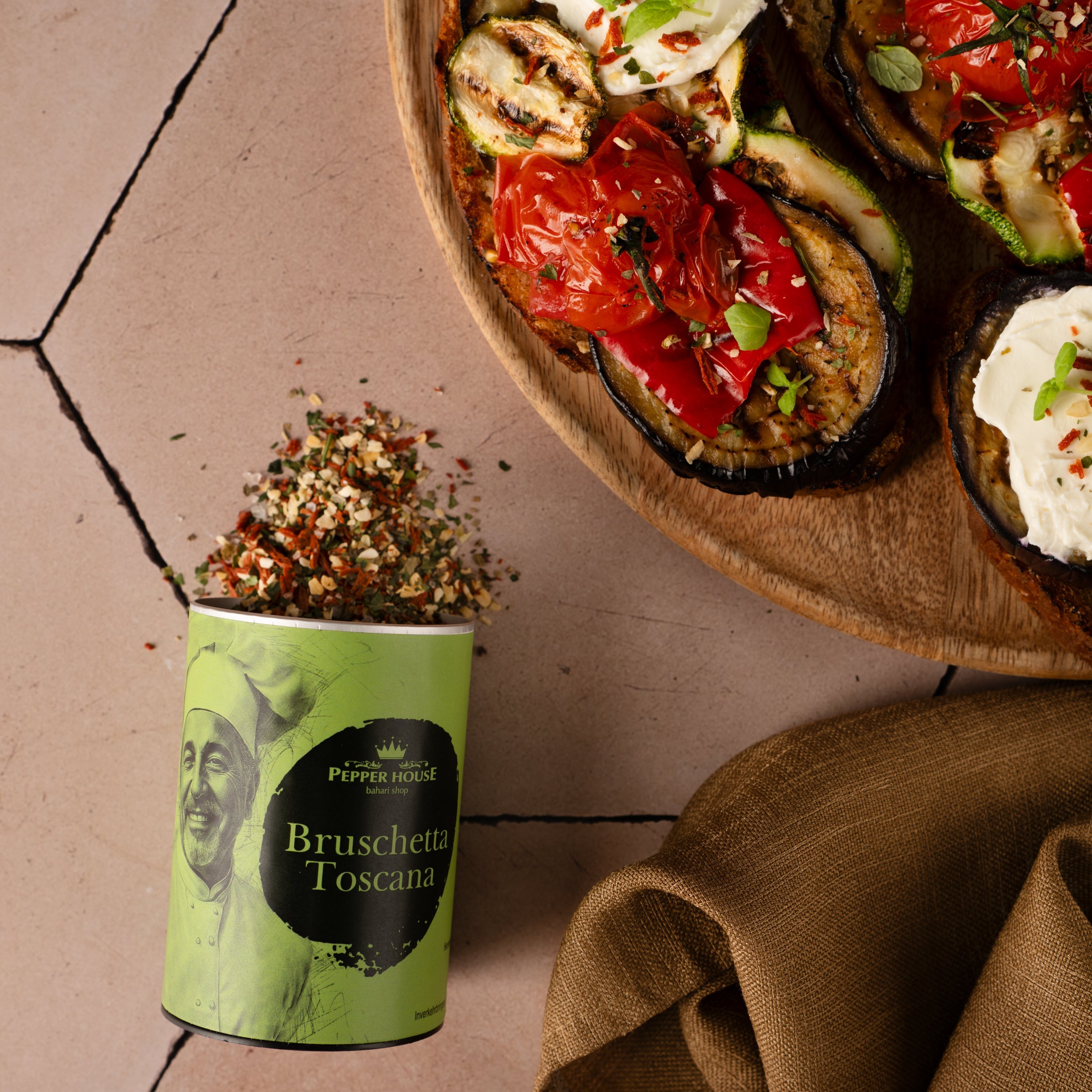 Bruschetta Toscana 50g Geschenktüte Pepper House Italienische Gewürzmischung