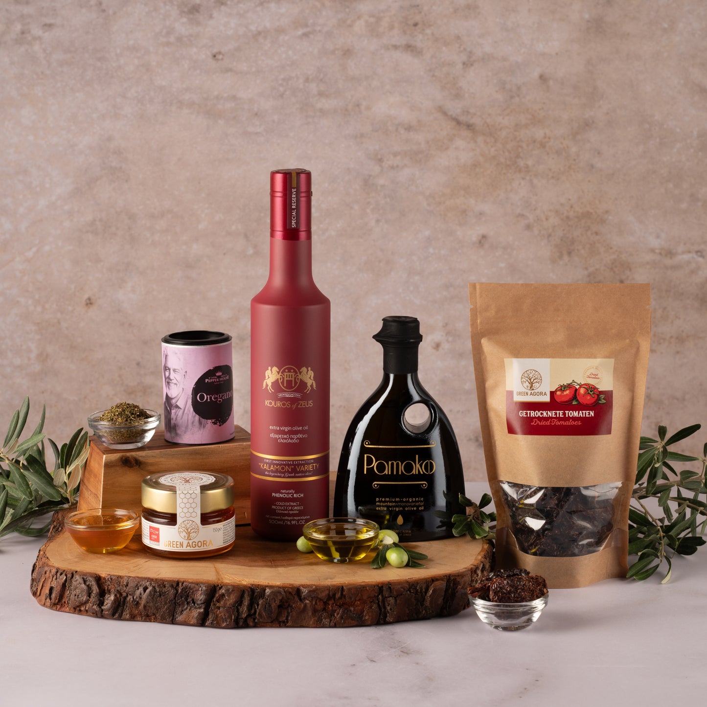 Olivenöl Geschenkbox | Manuskript Set mit Feinkost | 5-teilig