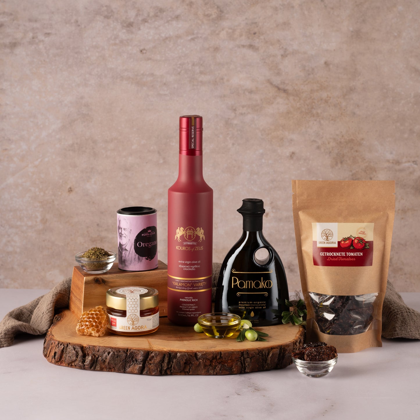 Olivenöl Geschenkbox | Manuskript Set mit Feinkost | 5-teilig