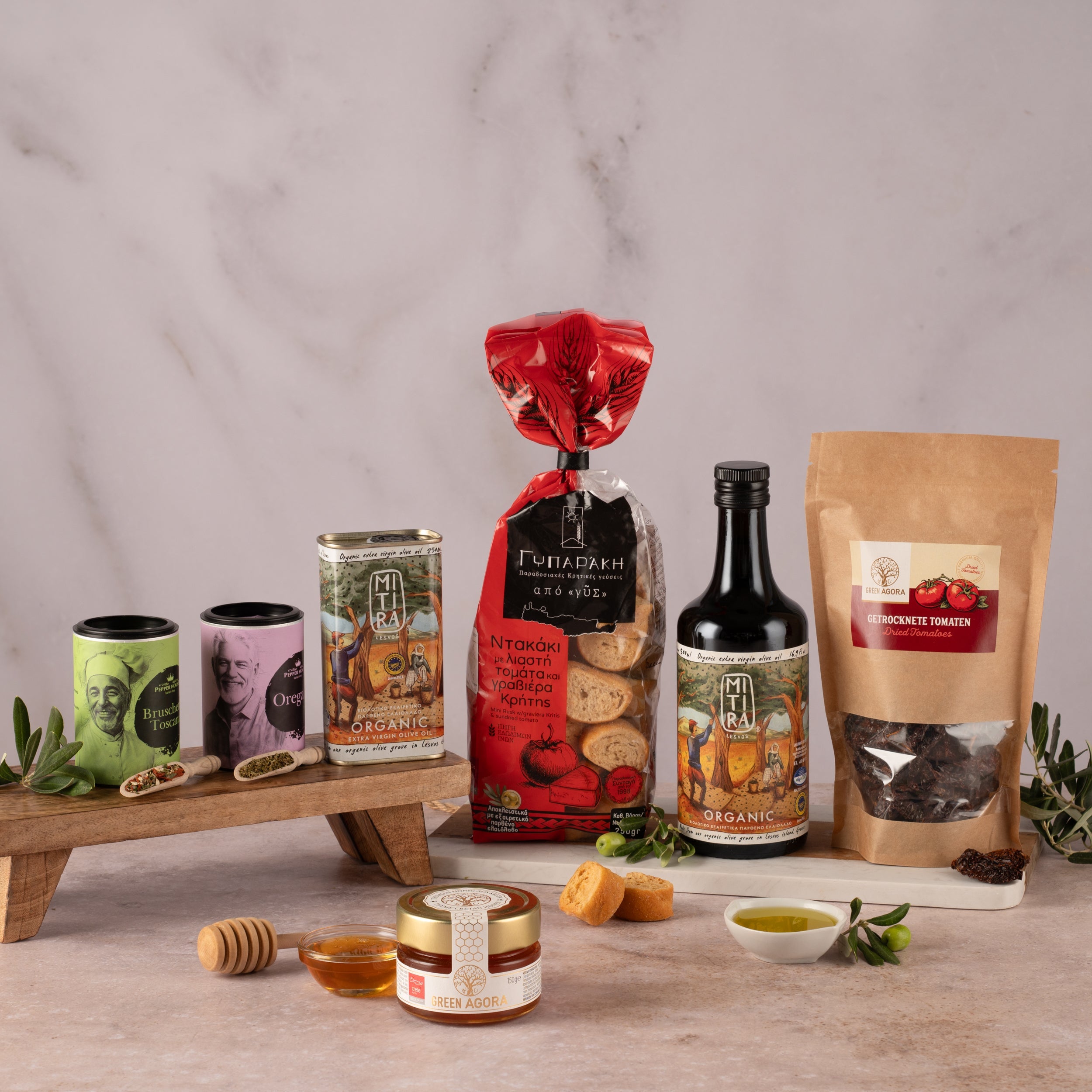 Olivenöl Geschenkbox | Heimatliebe Set | 6-teilig mit Feinkost