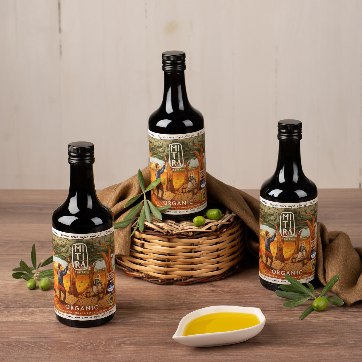 Olivenöl Bio | 3x500ml | HOCO | Sparpaket | Mitira | Natives Extra Kaltgepresst