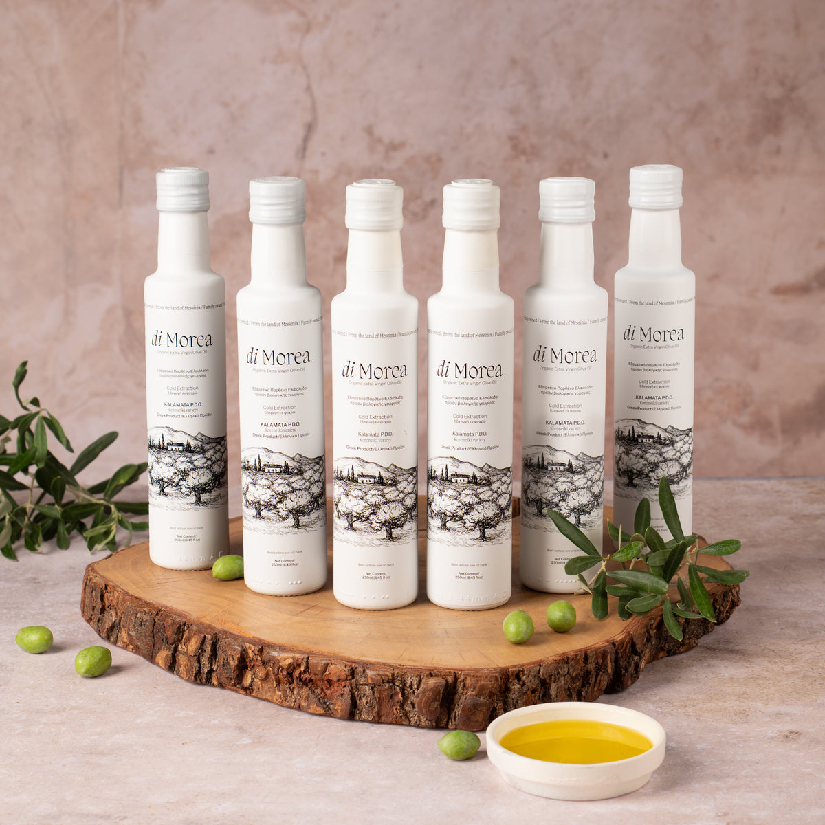 Di Morea Bio Olivenöl Set 6×250 ml – PDO Kalamata HOCO Weiße Edition