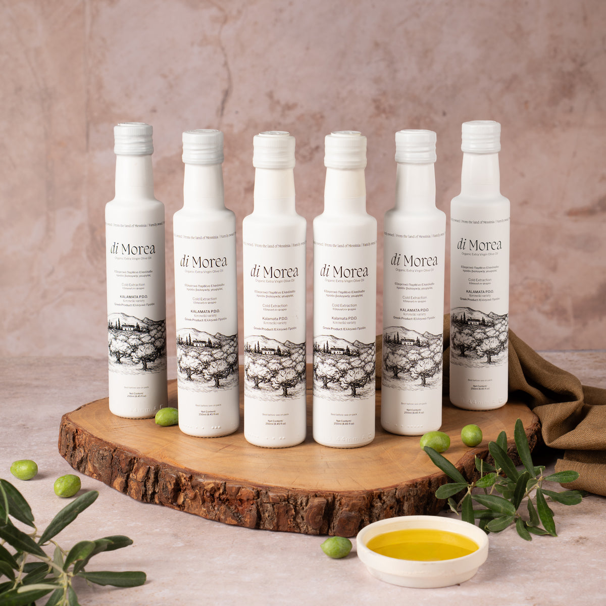 Di Morea Bio Olivenöl Set 6×250 ml – PDO Kalamata HOCO Weiße Edition