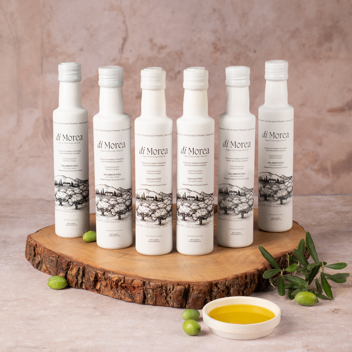 Di Morea Bio Olivenöl Set 6×250 ml – PDO Kalamata HOCO Weiße Edition