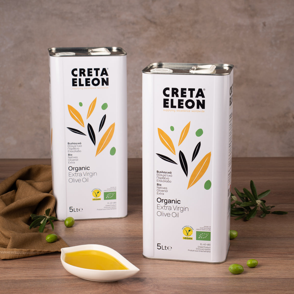 Olivenöl Bio | 2x5L Kanister Set | Creta Eleon | HOCO | Natives Extra Kaltgepresst