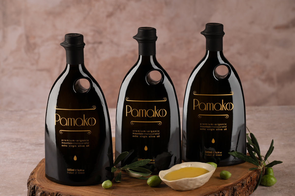 Pamako Bio Mono Gold Olivenöl Set 3×500 ml – HOCO High Oleocanthal