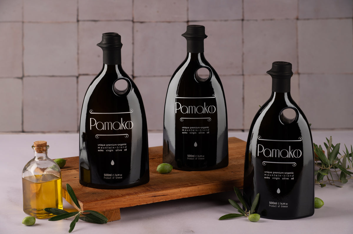 Pamako Bio Blend Silver Olivenöl Set 3×500 ml – HOCO High Polyphenol