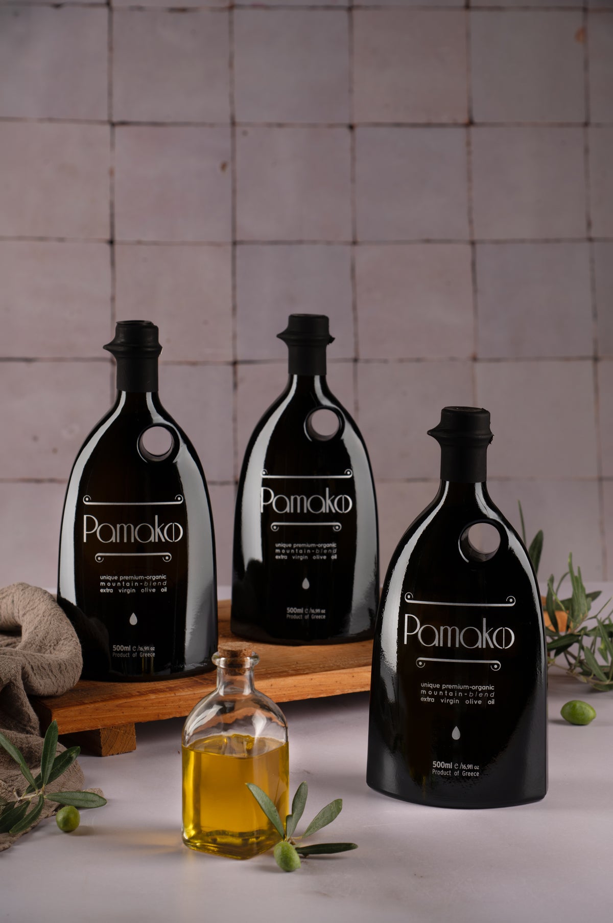 Pamako Bio Blend Silver Olivenöl Set 3×500 ml – HOCO High Polyphenol