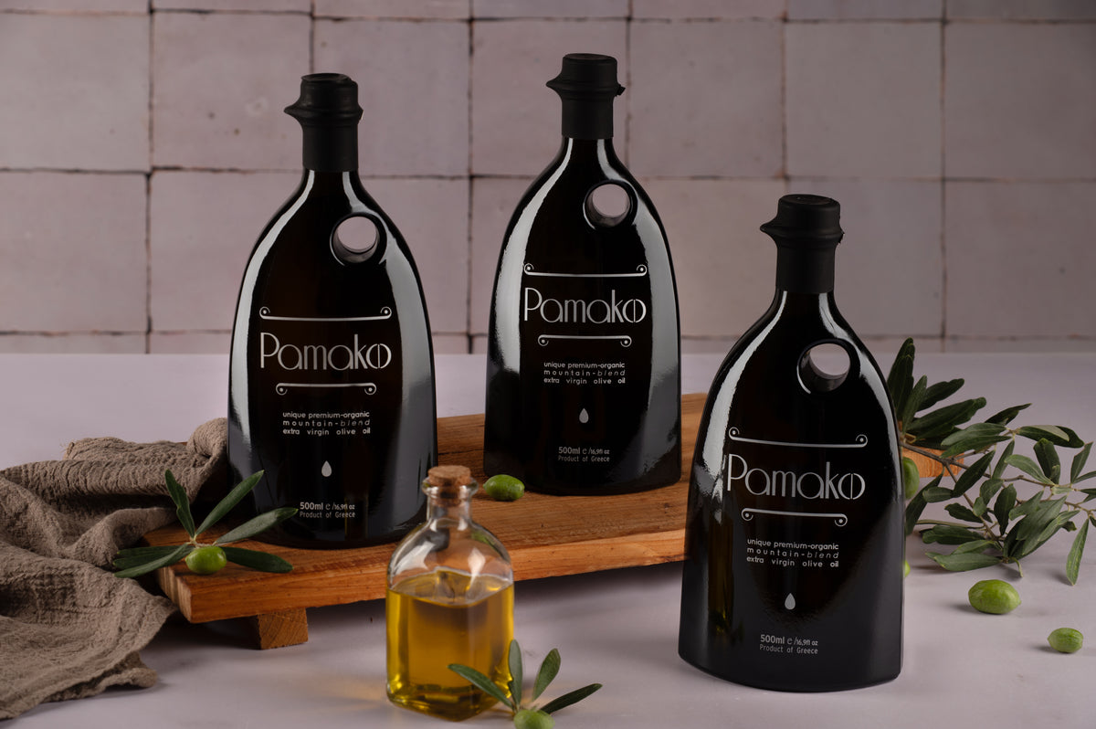 Pamako Bio Blend Silver Olivenöl Set 3×500 ml – HOCO High Polyphenol
