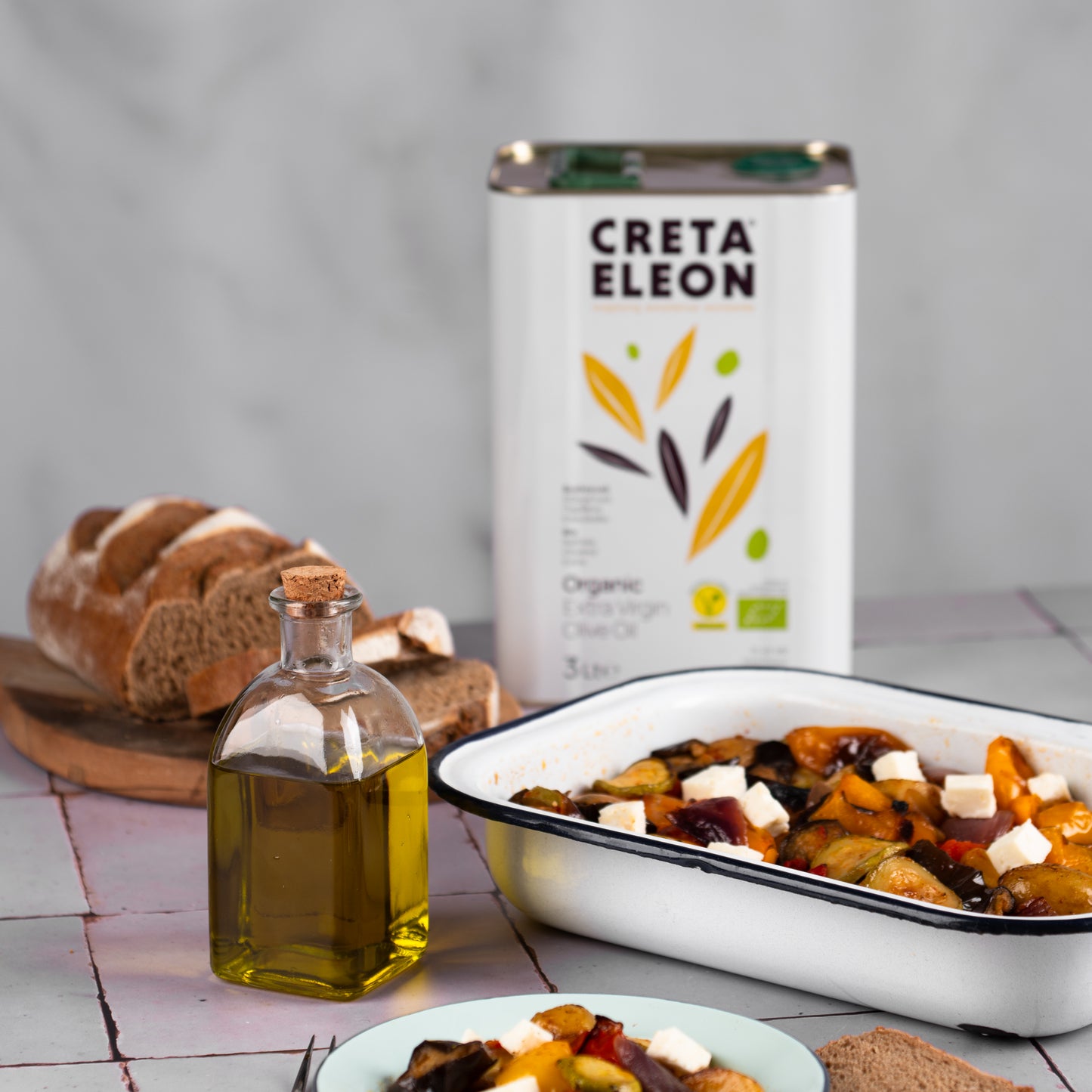 Creta Eleon 3 Liter Kanister Natives Olivenöl Extra Kaltgepresst Bio Gourmet aus Kreta