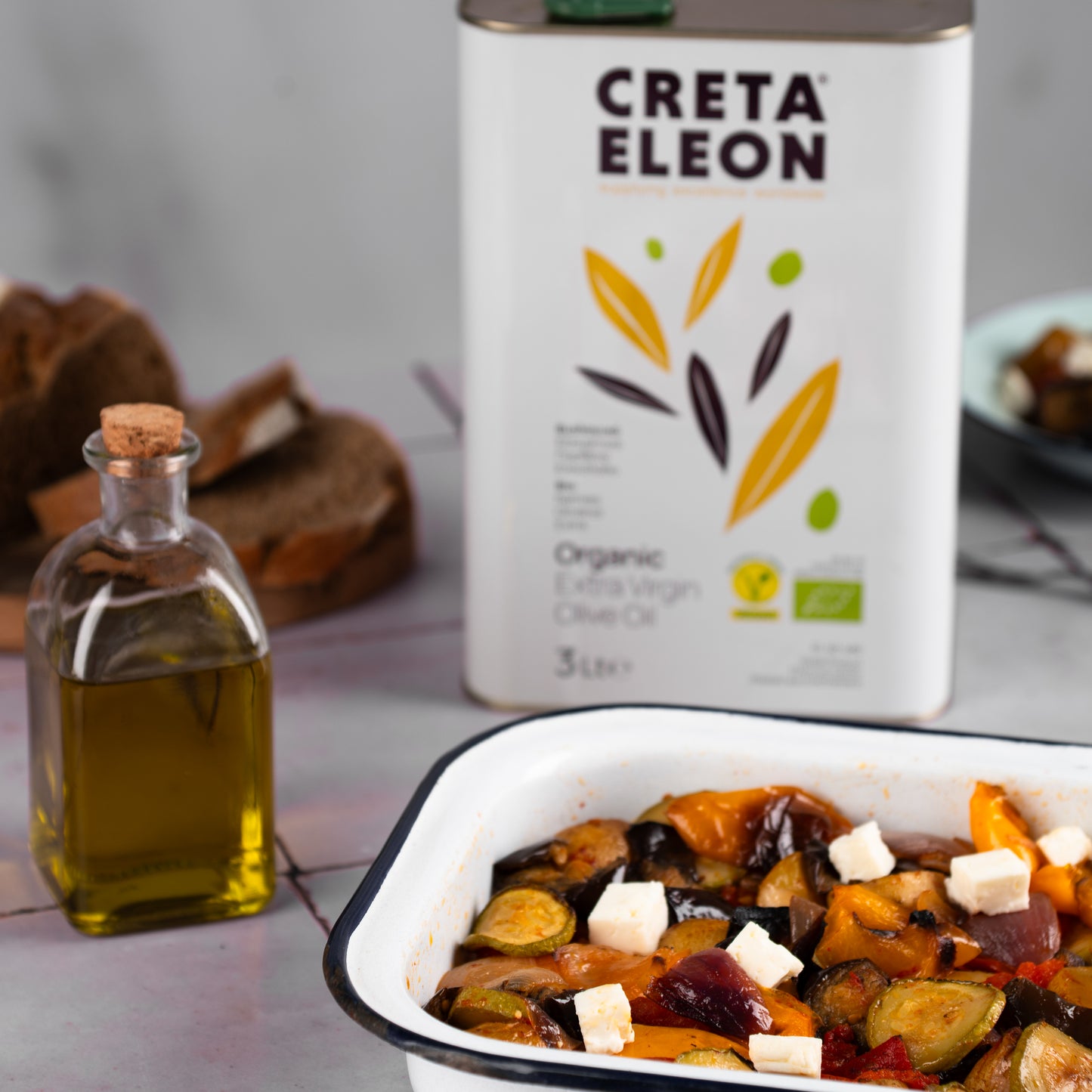 Bio Olivenöl 3L | Creta Eleon | 4er Set | HOCO | Extra Natives Premium Kaltgepresst aus Kreta | Kanister