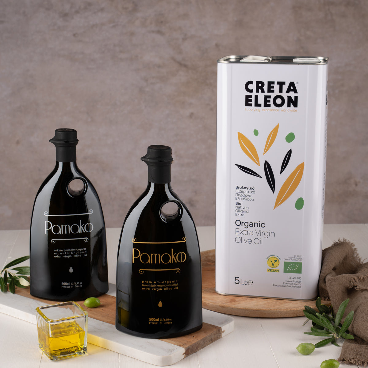 Creta Eleon Bio & Pamako Bio Olivenöl Set 6 Liter | Gold & Silver