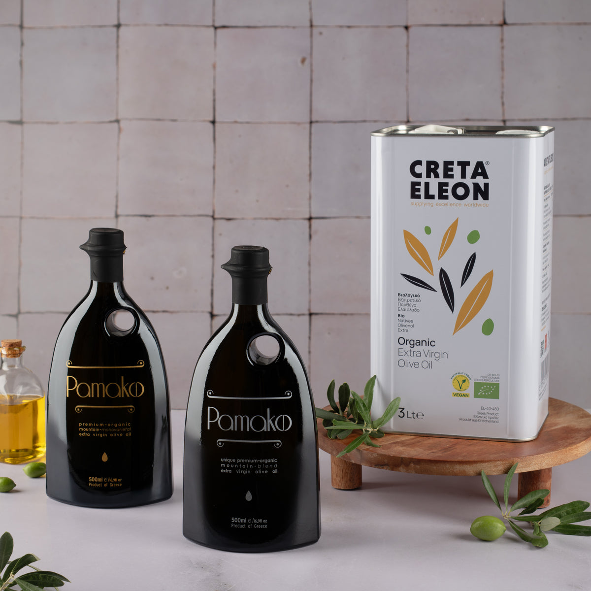 Creta Eleon Bio & Pamako Bio Olivenöl Set 4 Liter | Gold & Silver