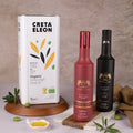 Creta Eleon Bio & Kouros of Zeus Olivenöl Set 6 Liter | 5L Kanister | Rot & Schwarz 500 ml