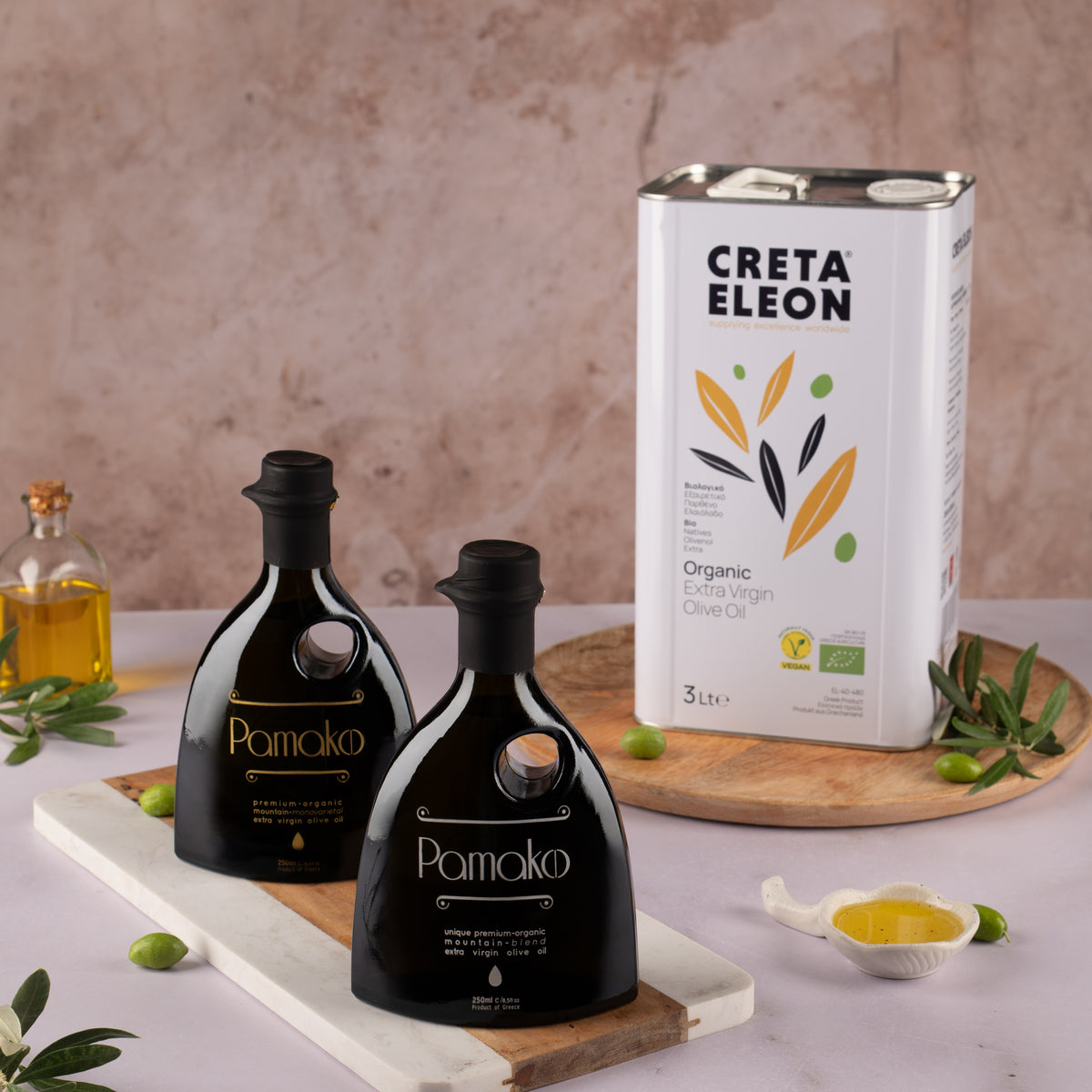 Creta Eleon Bio & Pamako Olivenöl Set 3,5 Liter | Gold & Silver