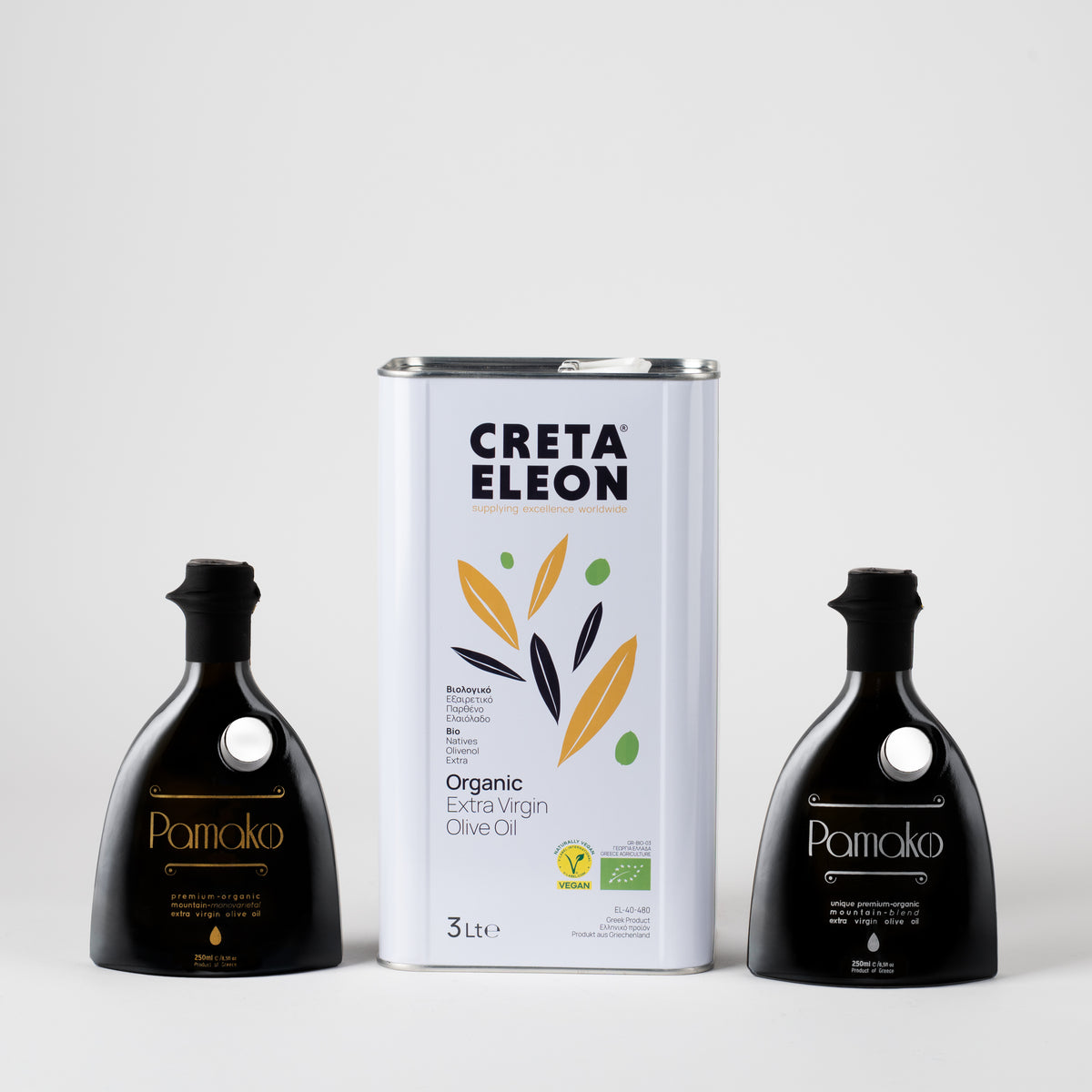 Creta Eleon Bio & Pamako Olivenöl Set 3,5 Liter | Gold & Silver