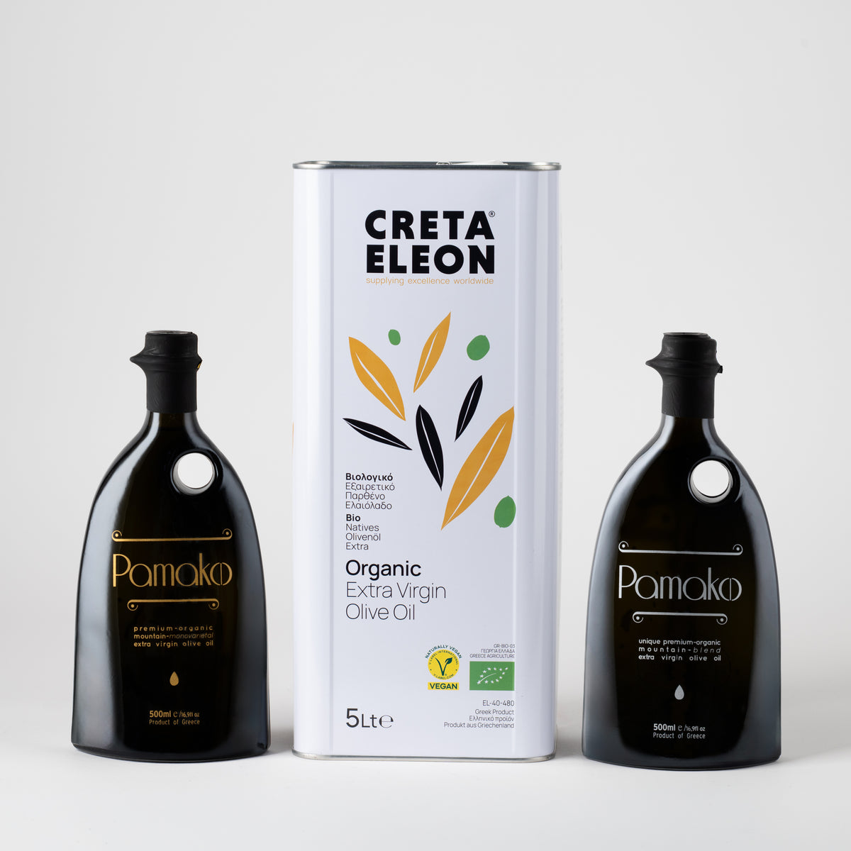 Creta Eleon Bio & Pamako Bio Olivenöl Set 6 Liter | Gold & Silver