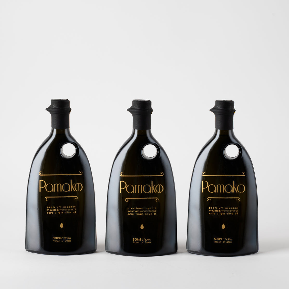 Pamako Bio Mono Gold Olivenöl Set 3×500 ml – HOCO High Oleocanthal