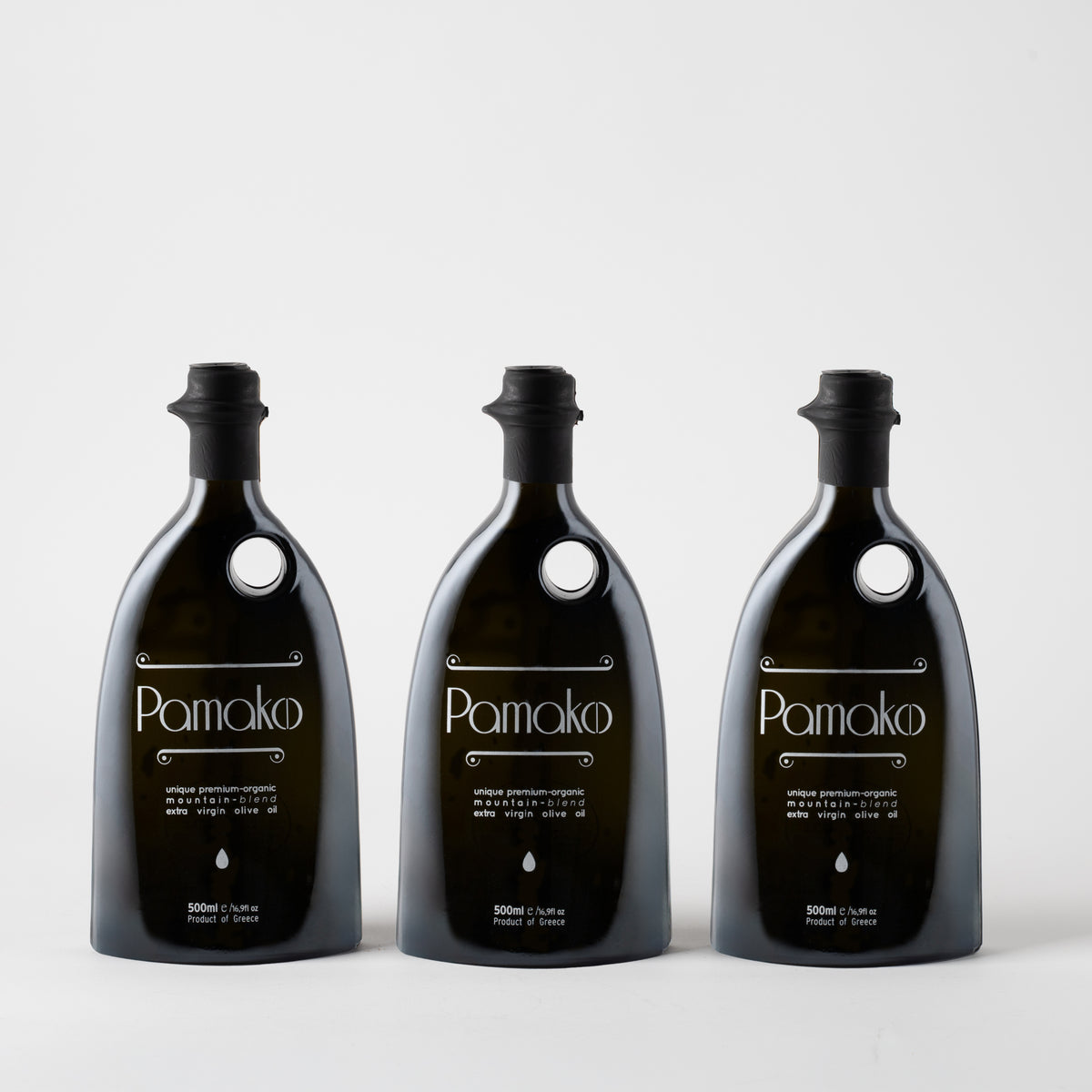 Pamako Bio Blend Silver Olivenöl Set 3×500 ml – HOCO High Polyphenol