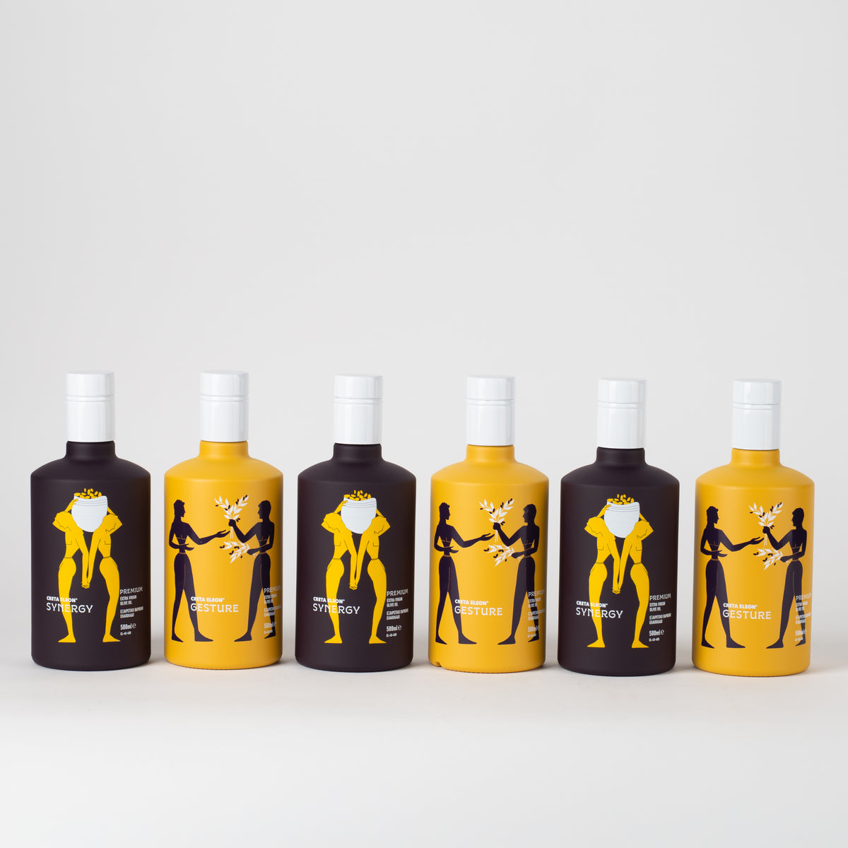 Creta Eleon Olivenöl Set 6×500 ml | 3× Gesture und 3× Synergy | Koroneiki aus Kreta