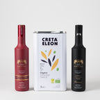 Creta Eleon Bio & Kouros of Zeus Olivenöl Set 4 Liter | 3L Kanister | Rot & Schwarz 500 ml