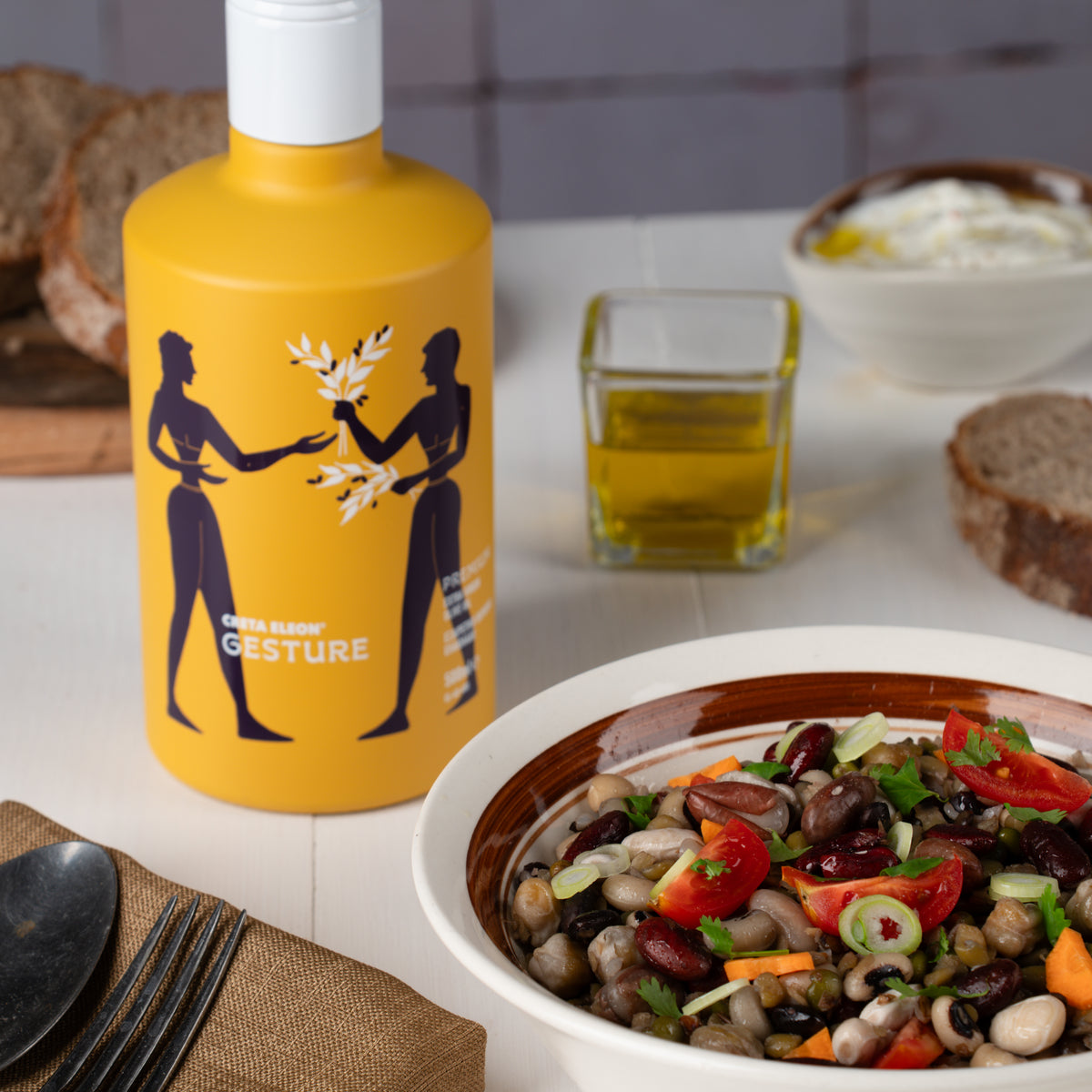 Creta Eleon Olivenöl Set 6 Liter | Bio 5 Liter Kanister | Gesture & Synergy 500 ml