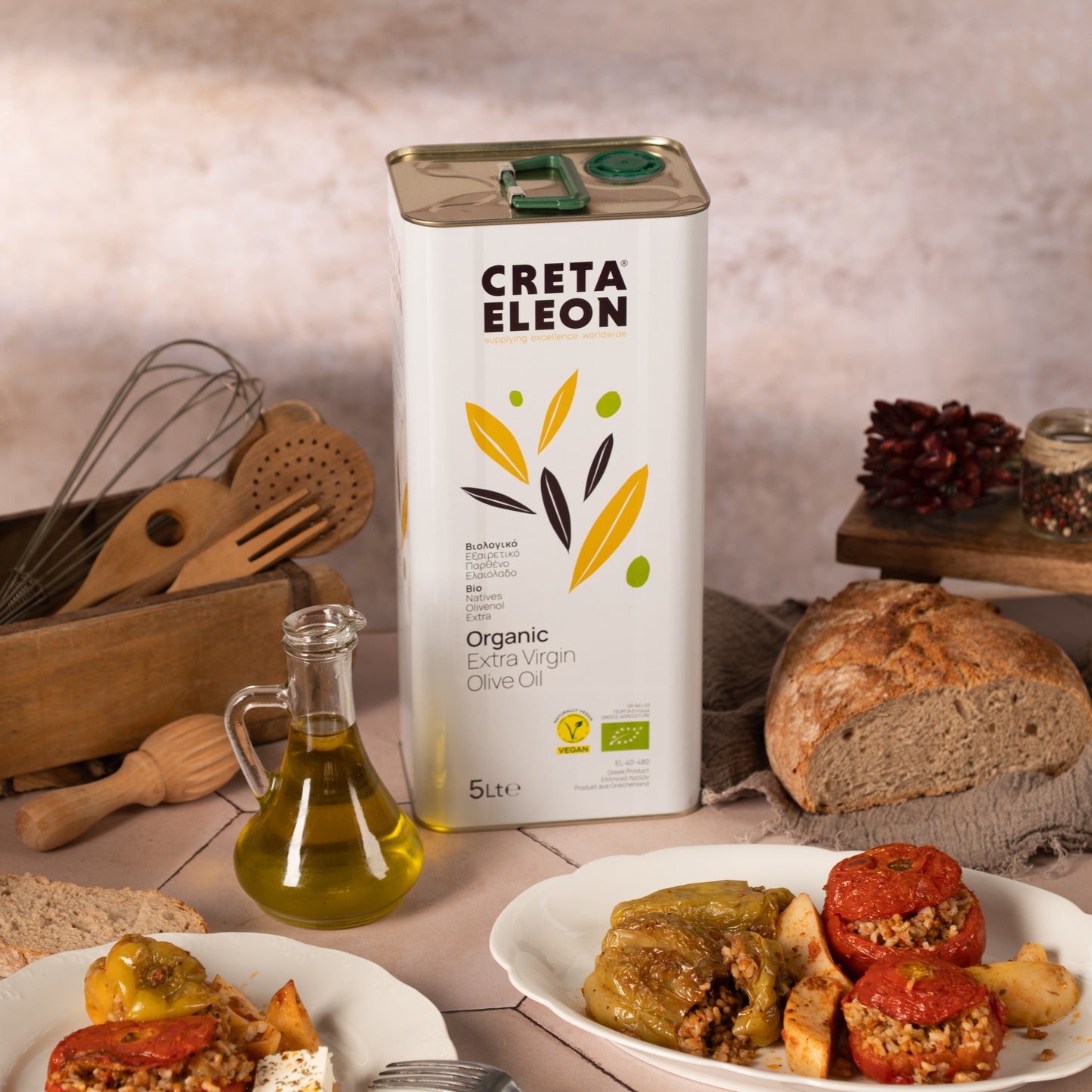 Creta Eleon 5 Liter Kanister Natives Olivenöl Extra Kaltgepresst Bio Gourmet aus Kreta