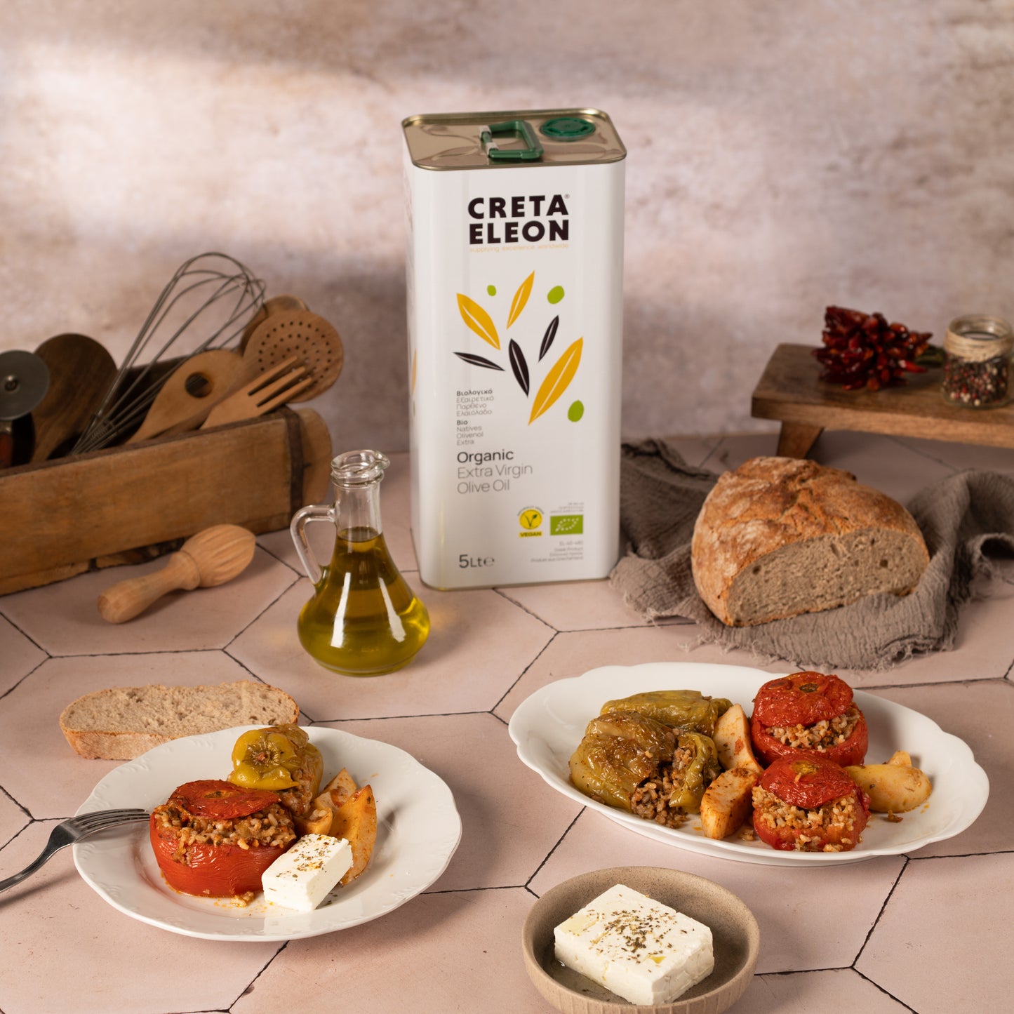 Creta Eleon 5 Liter Kanister Natives Olivenöl Extra Kaltgepresst Bio Gourmet aus Kreta