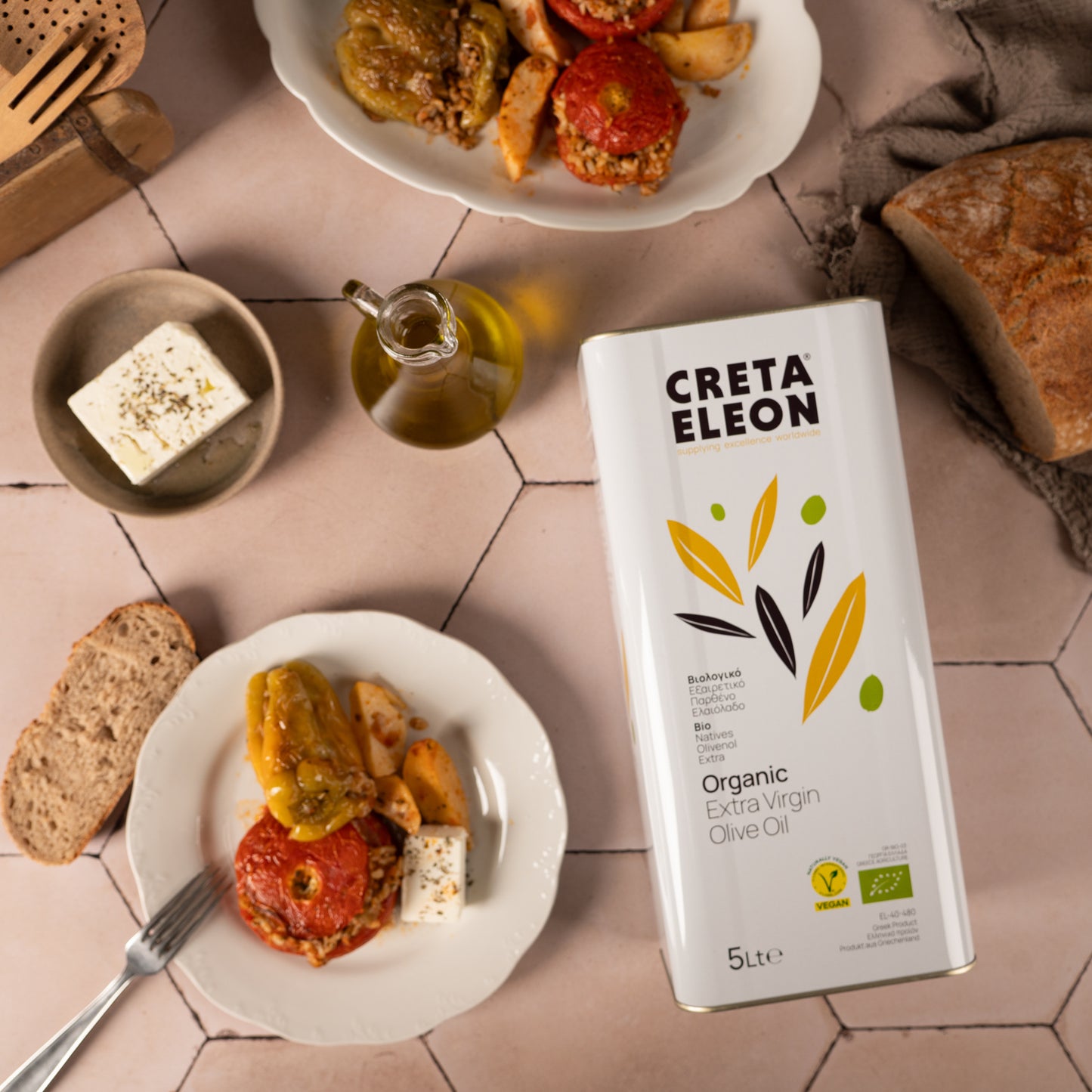 Creta Eleon 5 Liter Kanister Natives Olivenöl Extra Kaltgepresst Bio Gourmet aus Kreta
