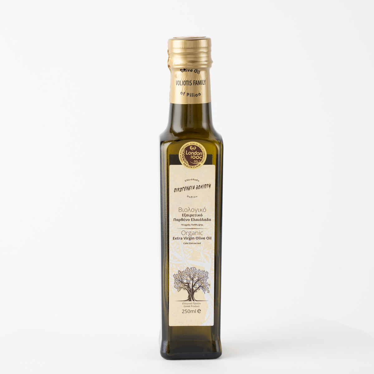 Voliotis Bio Olivenöl Extra Nativ 250 ml – Beige Edition aus Griechenland