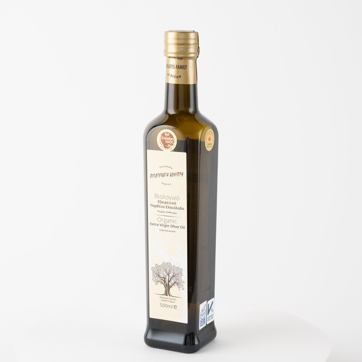 Voliotis Bio Olivenöl Extra Nativ 500 ml – Beige Edition aus Griechenland