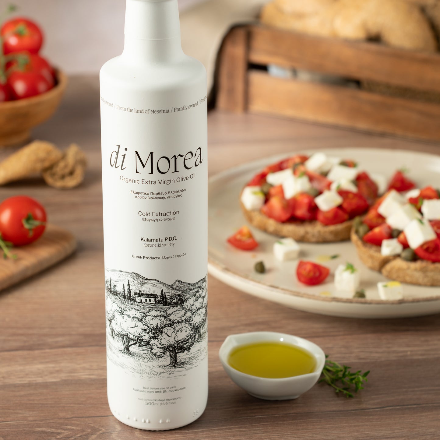 Bio Olivenöl 500ml | Di Morea | HOCO | PDO Kalamata Weiße Edition | Nativ Extra