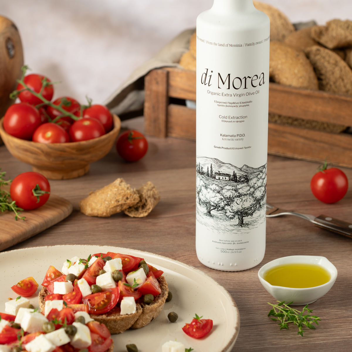 Di Morea Bio Olivenöl Set 3×500 ml – PDO Kalamata HOCO Weiße Edition