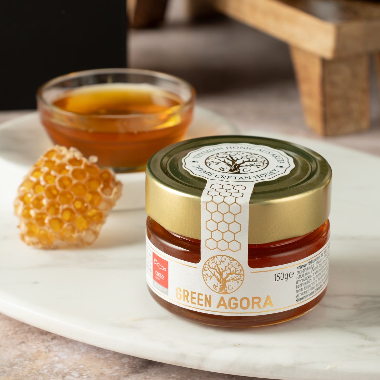 Thymianhonig Griechisch | 3x150g Glas Sparset | Green Agora | Honig aus Kreta