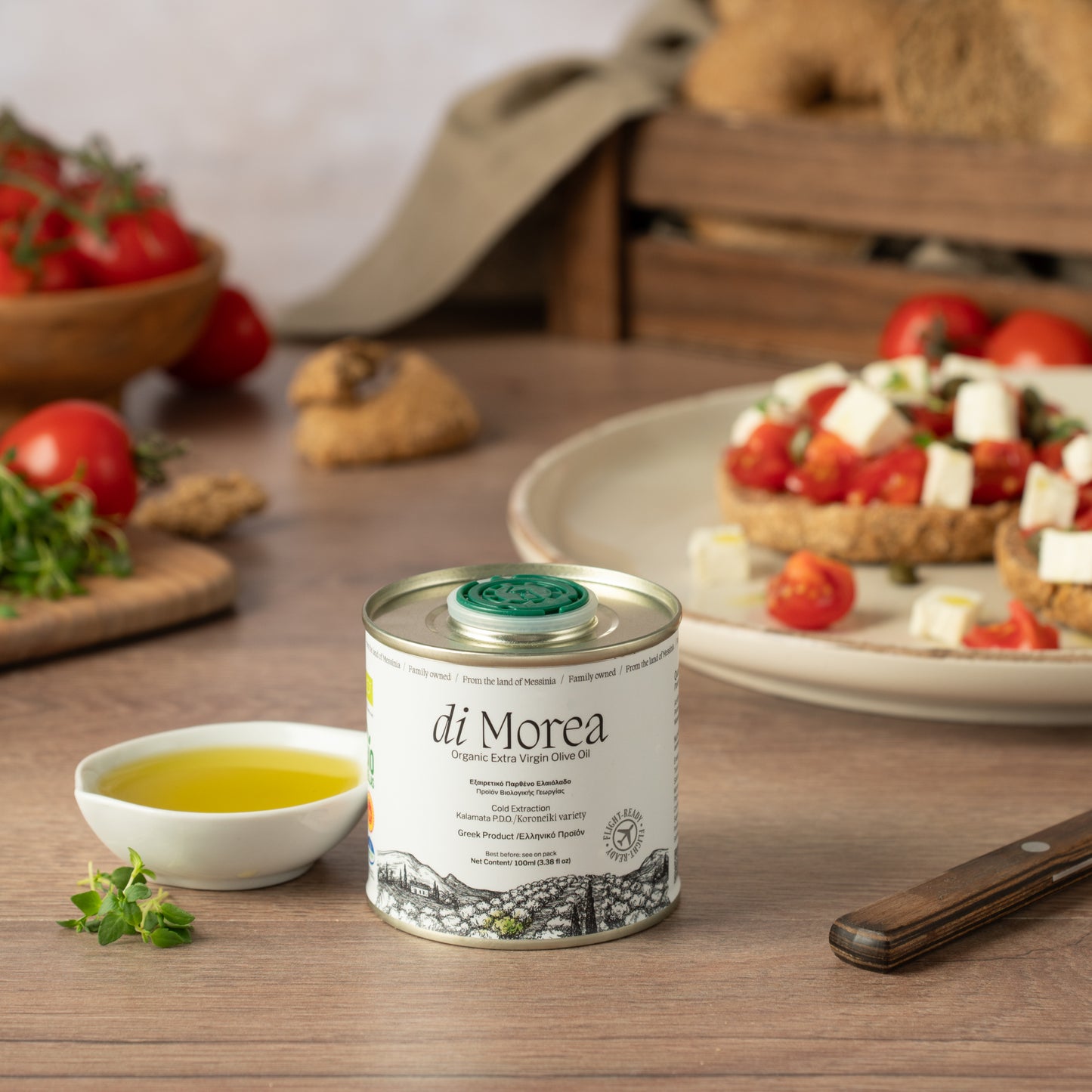 Di Morea Natives Olivenöl Extra PDO BIO 100ml Dose in Geschenktüte