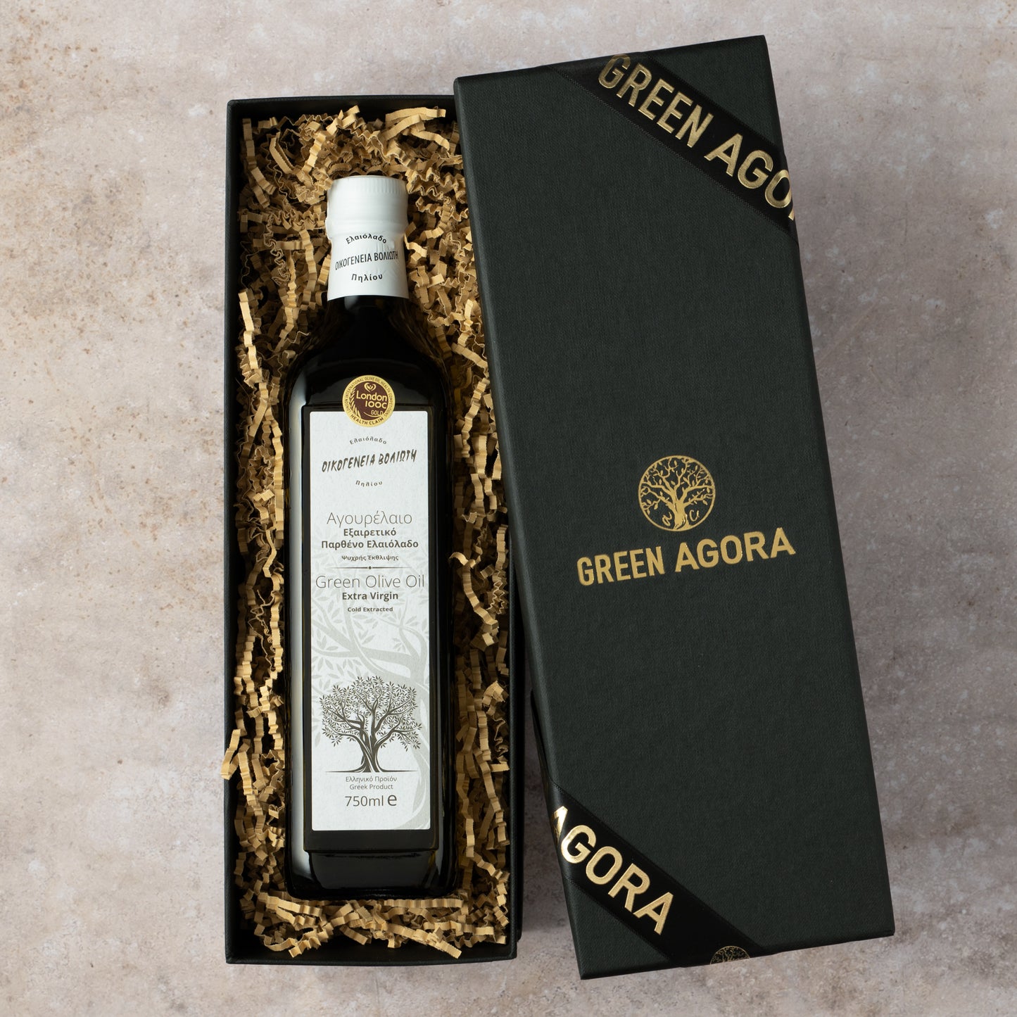 Voliotis Natives Olivenöl Extra Frühernte 750ml Flasche in edler Box