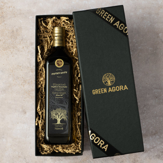 Voliotis Natives Olivenöl Extra 750ml Flasche in edler Box